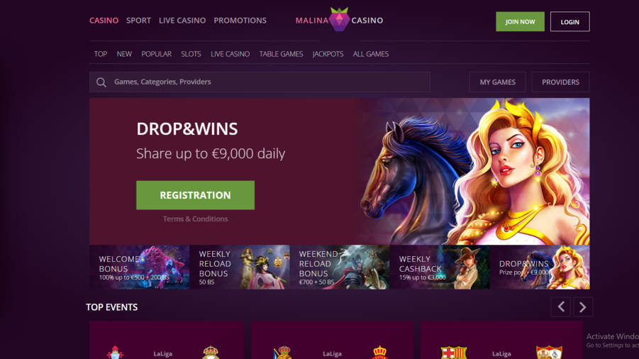 Malina Sports screenshot