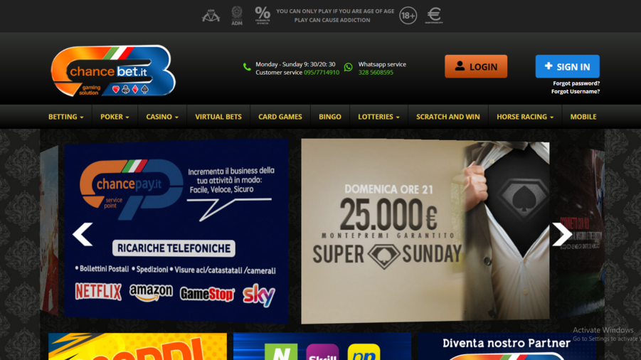 Chancebet screenshot