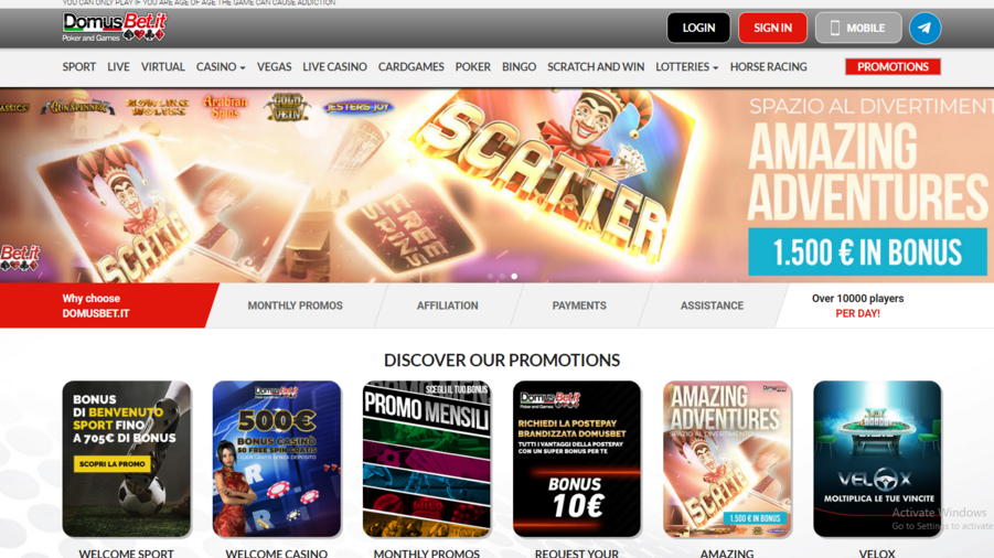 DomusBet.it screenshot