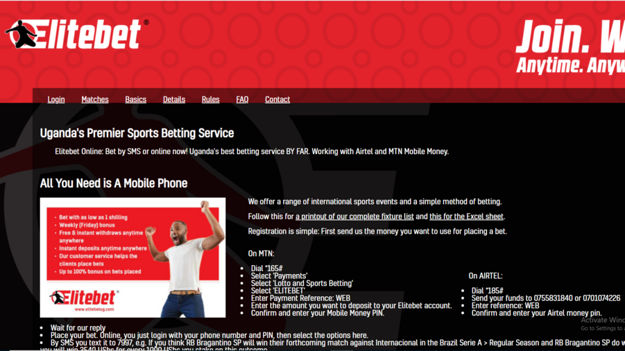 Elitebet Uganda screenshot