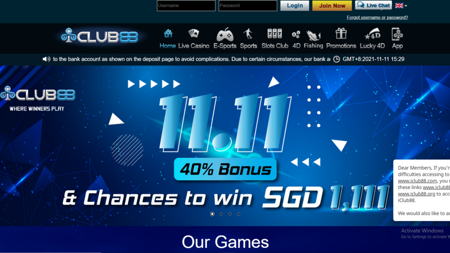 iClub88 screenshot
