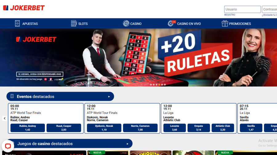 JokerBet Spain screenshot