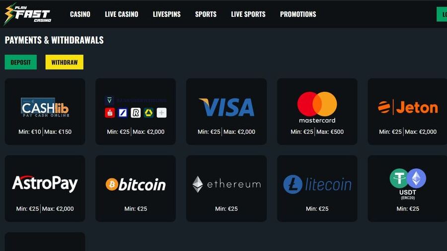 Play Fast Casino screenshot